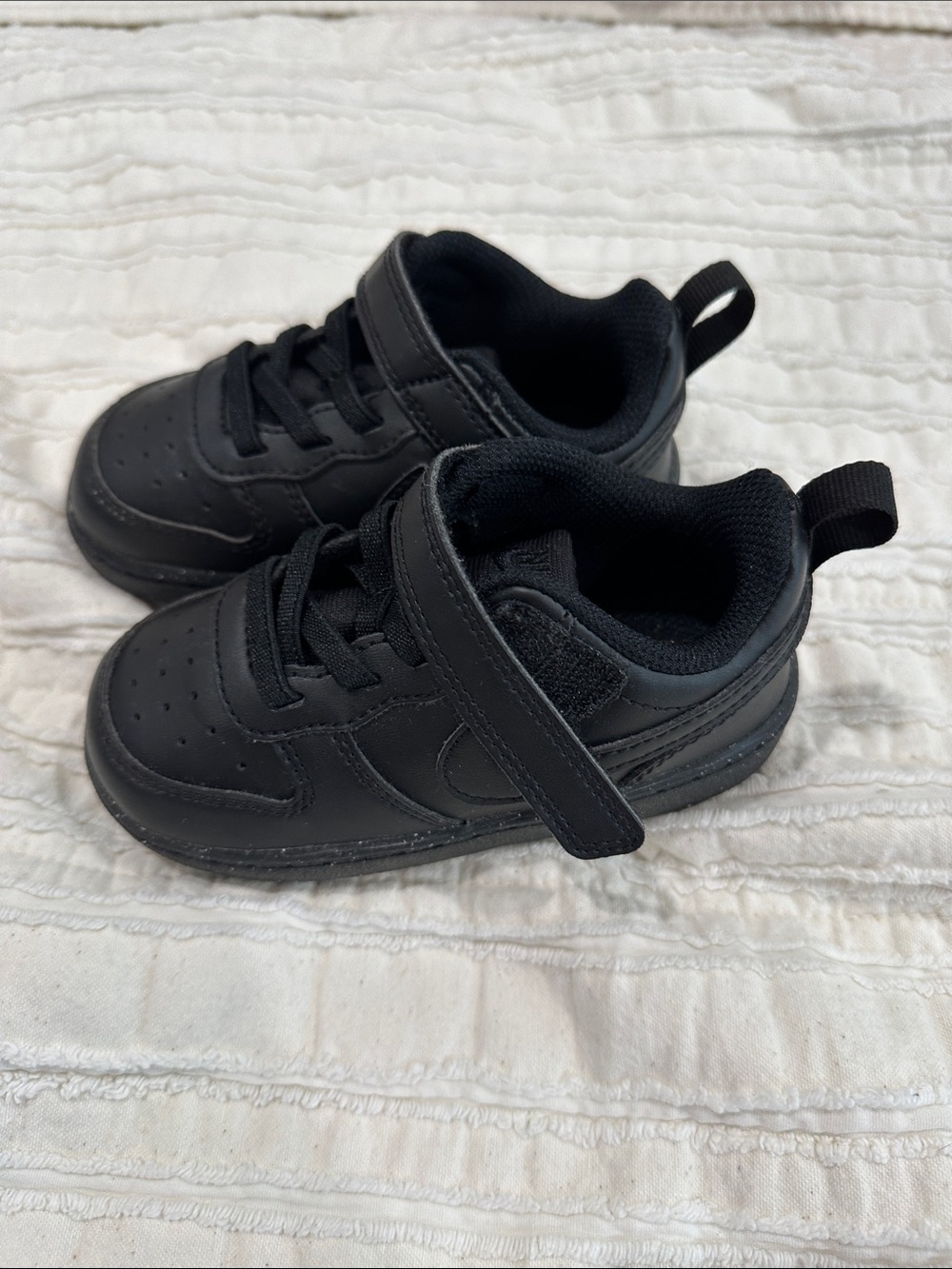 Nike Kids All-Black Velcro Sneakers